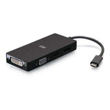 C2G C2G54454 USB-C® Multiport Adapter, 4-in-1 Video Adapter with HDMI®, DisplayPort™, DVI, andVGA - 4K 60Hz - Creation Networks