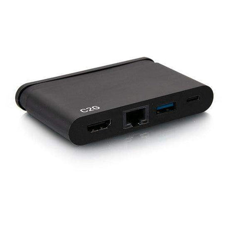 C2G C2G54455 USB-C 4-in-1 Compact Dock with HDMI, USB-A, Ethernet, and USB-C Power Delivery up to 100W - 4K 30Hz - Creation Networks