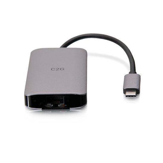 C2G C2G54456 USB-C® 4-in-1 Mini Dock with HDMI®, USB-A, Ethernet, and USB-C Power Delivery up to 100W - 4K 30Hz - Creation Networks