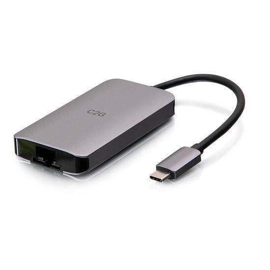 C2G C2G54456 USB-C® 4-in-1 Mini Dock with HDMI®, USB-A, Ethernet, and USB-C Power Delivery up to 100W - 4K 30Hz - Creation Networks
