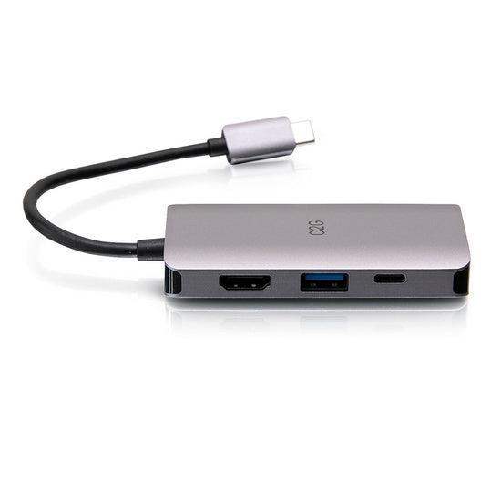 C2G C2G54456 USB-C® 4-in-1 Mini Dock with HDMI®, USB-A, Ethernet, and USB-C Power Delivery up to 100W - 4K 30Hz - Creation Networks