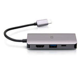 C2G C2G54456 USB-C® 4-in-1 Mini Dock with HDMI®, USB-A, Ethernet, and USB-C Power Delivery up to 100W - 4K 30Hz - Creation Networks