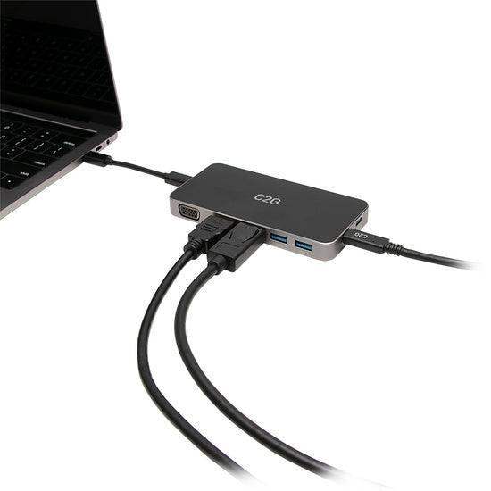 C2G C2G54477 USB-C® 7-in-1 Dual Display Dock Kit for Laptops - Creation Networks