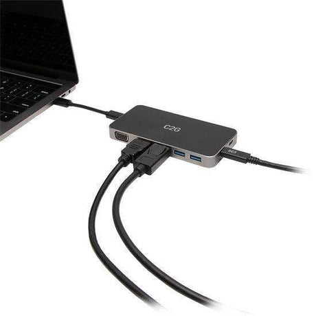 C2G C2G54477 USB-C® 7-in-1 Dual Display Dock Kit for Laptops - Creation Networks