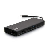 C2G C2G54488 USB-C® 9-in-1 Dual Display Docking Station with HDMI®, Ethernet, USB, 3.5mm Audio and Power Delivery up to 60W - 4K 30Hz (TAA Compliant) - Creation Networks