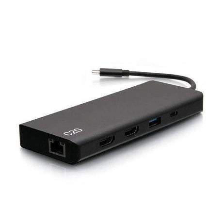 C2G C2G54488 USB-C® 9-in-1 Dual Display Docking Station with HDMI®, Ethernet, USB, 3.5mm Audio and Power Delivery up to 60W - 4K 30Hz (TAA Compliant) - Creation Networks