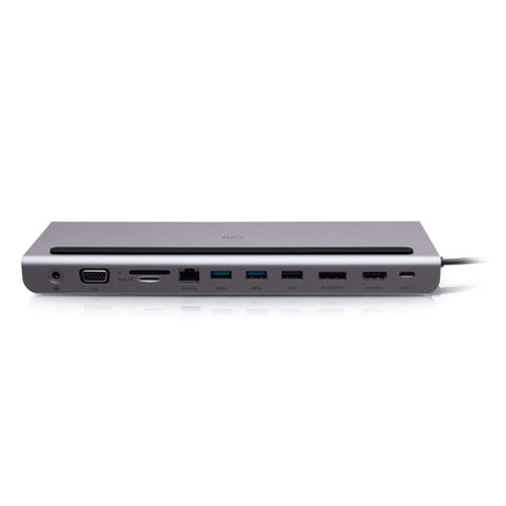 C2G C2G54542 USB-C® 10-in-1 Triple Display Docking Station with HDMI®, DisplayPort™, VGA, Ethernet, USB, SD Card Reader, 3.5mm Audio and Power Delivery up to 100W - 4K 30Hz - Creation Networks