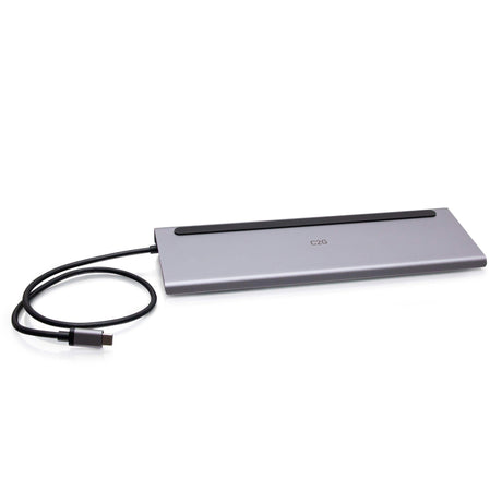 C2G C2G54542 USB-C® 10-in-1 Triple Display Docking Station with HDMI®, DisplayPort™, VGA, Ethernet, USB, SD Card Reader, 3.5mm Audio and Power Delivery up to 100W - 4K 30Hz - Creation Networks