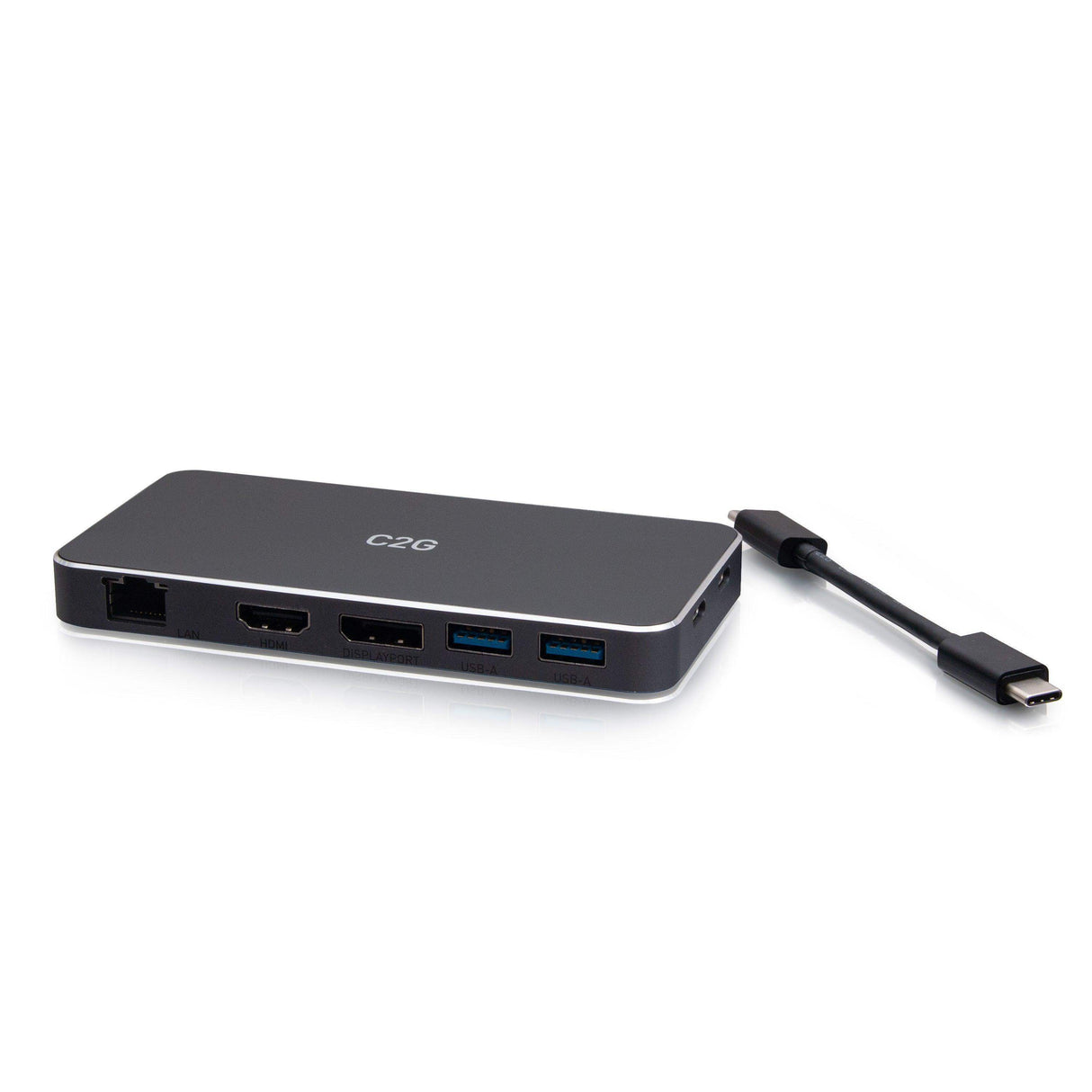 C2G C2G54543 USB-C® 7-in-1 Dual Display MST Docking Station with HDMI®, DisplayPort™, Ethernet, USB, and Power Delivery up to 100W - 4K 60Hz - Creation Networks