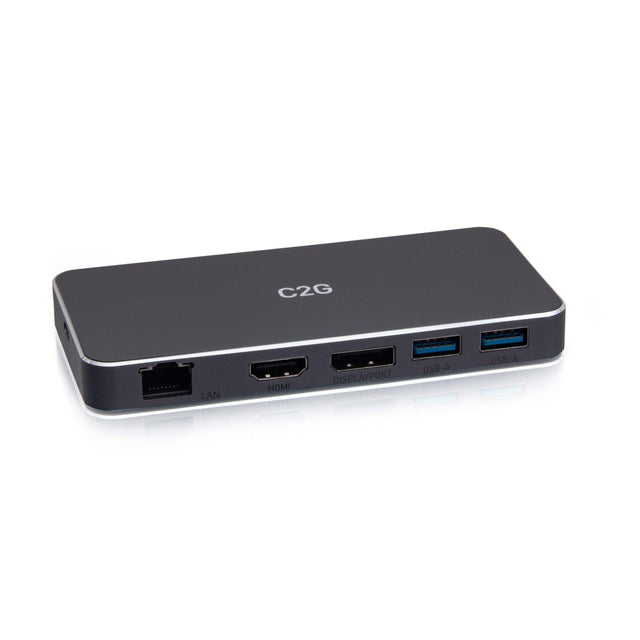 C2G C2G54543 USB-C® 7-in-1 Dual Display MST Docking Station with HDMI®, DisplayPort™, Ethernet, USB, and Power Delivery up to 100W - 4K 60Hz - Creation Networks