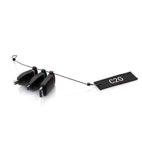 C2G CG29878 Universal 4K HDMI® Adapter Ring with Color Coded Mini DisplayPort™, DisplayPort, and USB-C Audio & Video Cables C2G