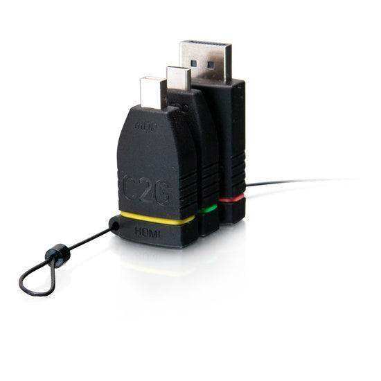 C2G CG29878 Universal 4K HDMI® Adapter Ring with Color Coded Mini DisplayPort™, DisplayPort, and USB-C Audio & Video Cables C2G