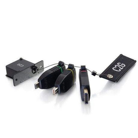 C2G CG29880 Retractable Table Box Mount 4K HDMI Adapter Ring with Color Coded Mini DisplayPort, and USB-C - Creation Networks