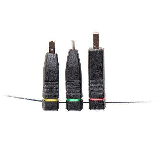 C2G CG29880 Retractable Table Box Mount 4K HDMI Adapter Ring with Color Coded Mini DisplayPort, and USB-C Collaboration Furniture C2G