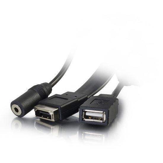 C2G CG39707 HDMI, VGA, 3.5mm Audio and USB Pass Through Single Gang Wall Plate - Aluminum - Creation Networks
