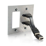 C2G CG39708 Dual HDMI Pass Through Double Gang Wall Plate with One Decorative Cutout (White) - Creation Networks