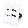 C2G CG39708 Dual HDMI Pass Through Double Gang Wall Plate with One Decorative Cutout (White) - Creation Networks
