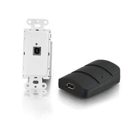 C2G CG53878 USB 2.0 Over Cat5 Superbooster™ Wall Plate Transmitter to Dongle Receiver Kit - Creation Networks