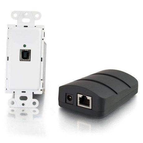 C2G CG53878 USB 2.0 Over Cat5 Superbooster™ Wall Plate Transmitter to Dongle Receiver Kit - Creation Networks