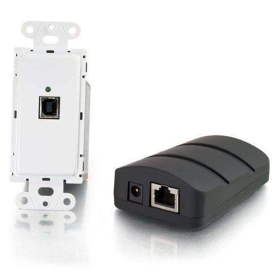 C2G CG53878 USB 2.0 Over Cat5 Superbooster™ Wall Plate Transmitter to Dongle Receiver Kit - Creation Networks