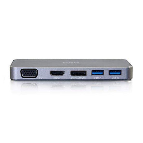 C2G CG54439 USB-C® 7-in-1 Dual Display MST Docking Station with HDMI®, DisplayPort™, VGA and Power Delivery - Creation Networks