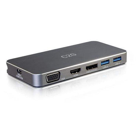 C2G CG54439 USB-C® 7-in-1 Dual Display MST Docking Station with HDMI®, DisplayPort™, VGA and Power Delivery - Creation Networks