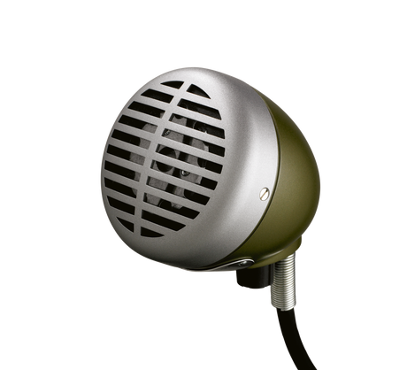 Shure 520DX Omnidirectional Dynamic with Volume Control High Z “The Green Bullet” for Harmonica Microphnes Shure