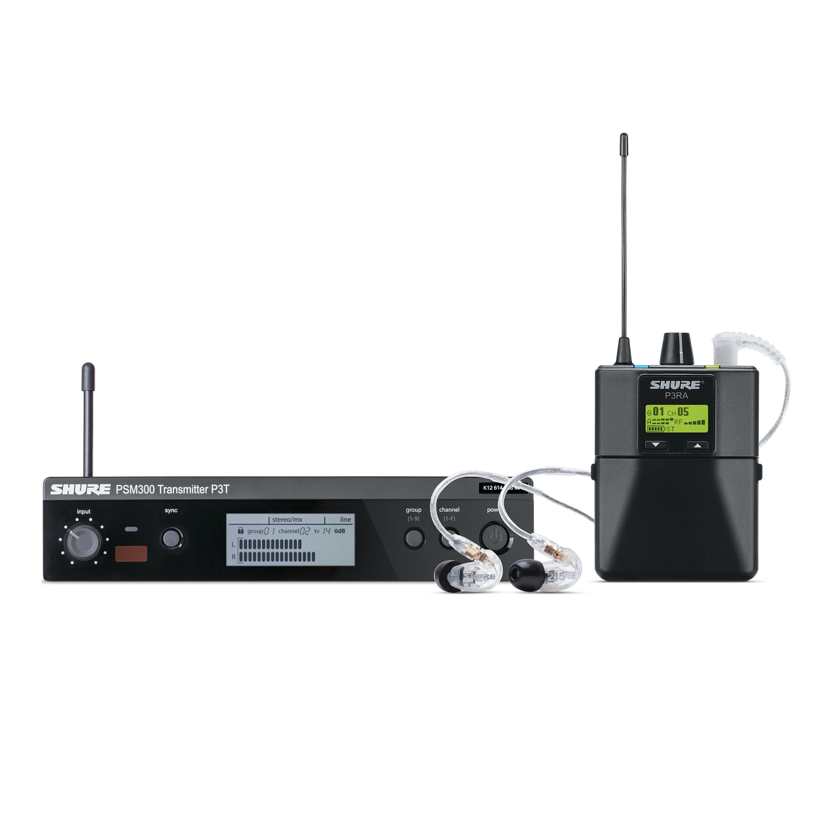 Shure P3RA Bodypack Receiver for PSM300 Systems Microphones Shure