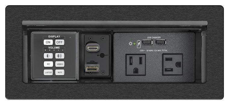 Extron Cable Cubby 1202 Cable Access Enclosure for AV Connectivity, Remote Control, and Power