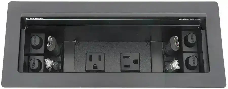 Extron Network Retractor Extron Cable Cubby Double Retractor Bracket Kit Pair – Creation Networks