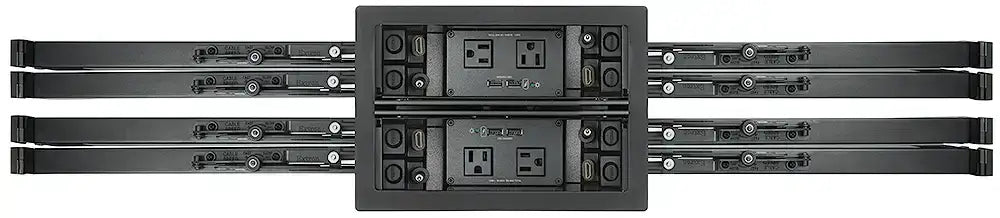 Extron Cable Cubby 1402 Black - 4 US AC, 12 A Breaker, 4 Outlets Under