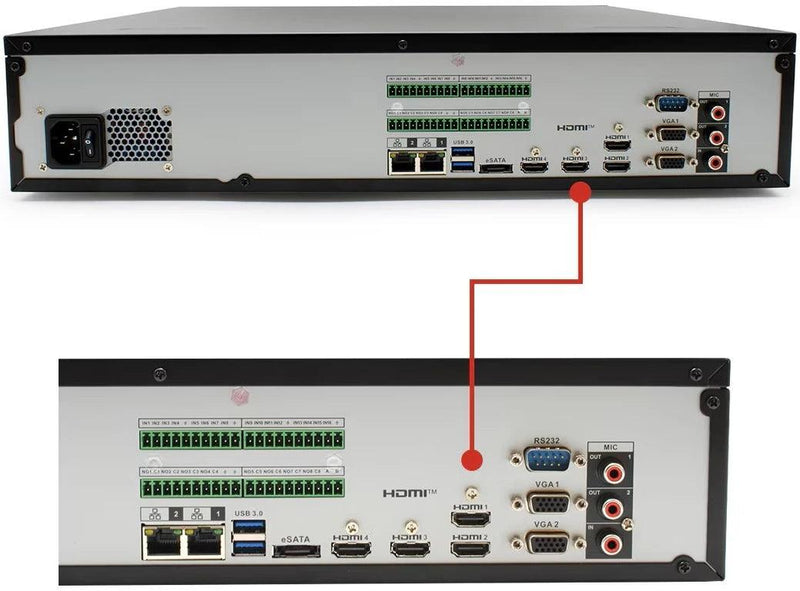 IC Realtime NVR-EL64-2U32MP1-10TB 64 Channel Digital Video Recorder