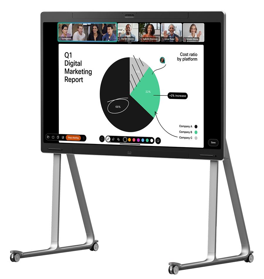 Cisco Board Pro G2 Collaboration Board – floor stand