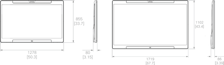 Cisco Board Pro G3 Collaboration Board – dimensions