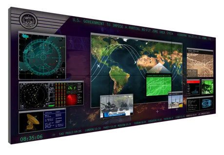 Planar MX55M LCD Video Wall – Fiber, Landscape Video Wall Planar