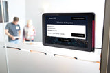 Visix Connect room sign powered via PoE with optional power injector