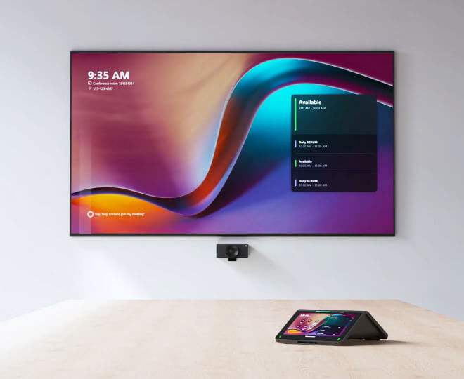Crestron UC-BX31-Z-WM Crestron Flex Advanced Small Room Conference System with Jabra® PanaCast 50 Video Bar and Wall Mounted Control Interface for Zoom Rooms™ Software