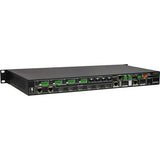 AVPro Edge 8x4 ConferX Auto Switching Matrix w/ HDBaseT Inputs and Outputs.  Microphone, Volume and Line Level Audio