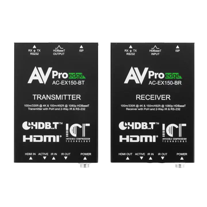 AVPro Edge 150 Meter 4K HDMI Extender Kit over Category Cable, with both RX and TX units
