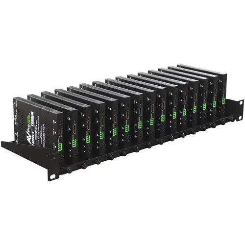 AVPro Edge 15 Port Extender Rack, with easy to interchange thumb screws.  Fits ALL Extenders; TAA Compliant; Made in the USA