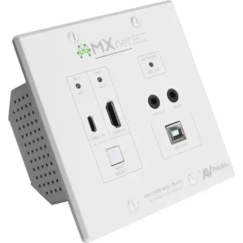AVPro Edge MXnet Evolution II Wall Plate Encoder – Switchable HDMI & USB-C Inputs