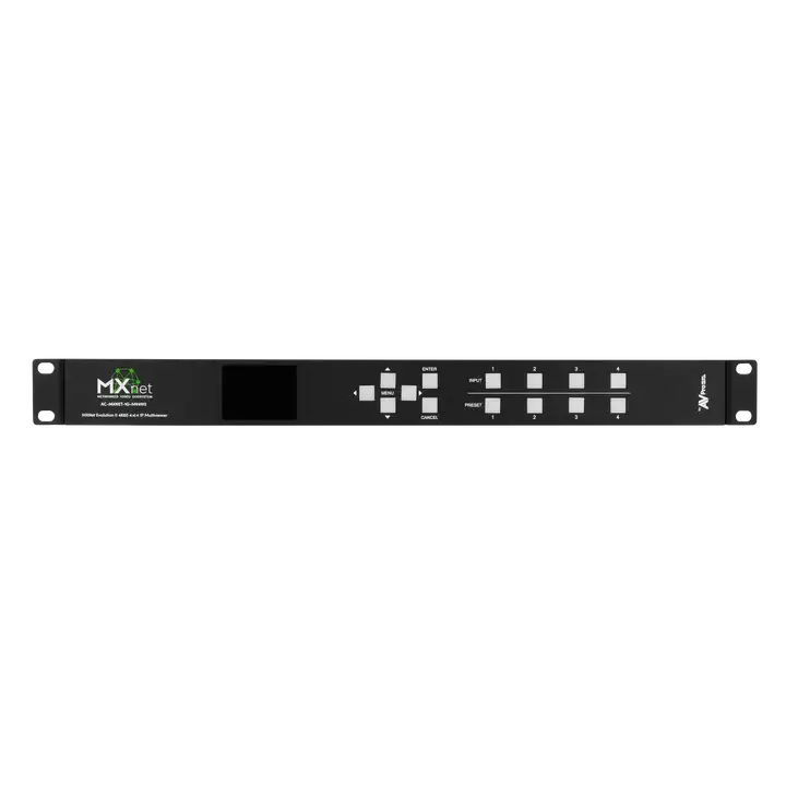 AVPro Edge MXNET Evolution II 4k@60 4:4:4 IP Multiviewer The Evolution II IP Multiviewer displays up to four 4K60 AV over IP streams in customizable layouts with flexible scaling.