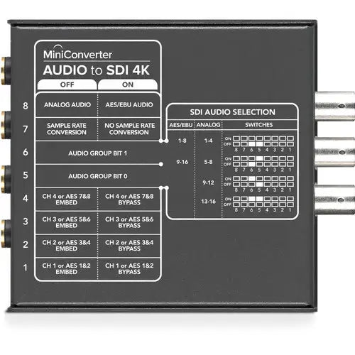 Blackmagic Design CONVMCAUDS4K Mini Converter - Audio to SDI 4K