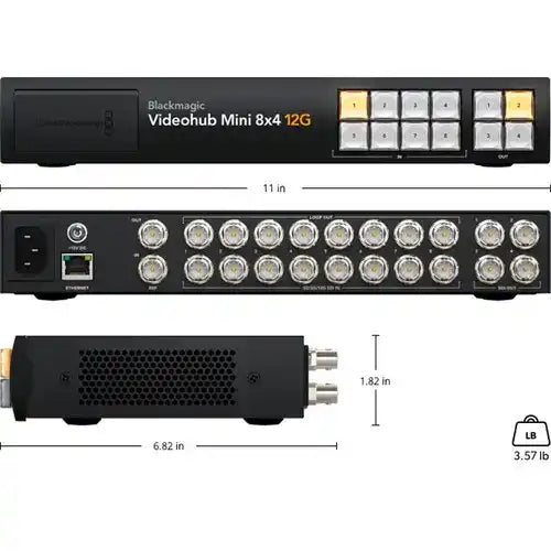 Blackmagic Design Videohub Mini 8x4 12G Production Blackmagic Design