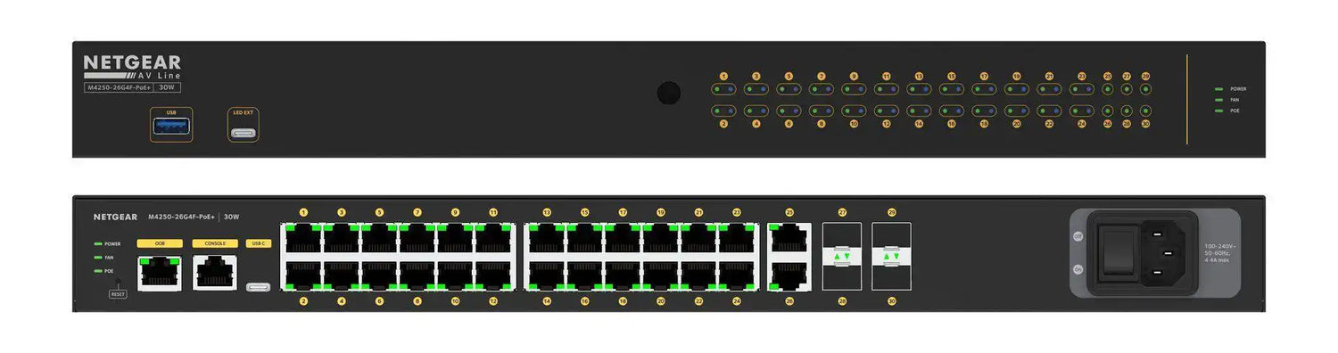 Crestron CEN-SWPOE-26 PoE+ network switch Commercial AV – Creation Networks