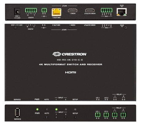Crestron 2x1 DM® Essentials Scaling Auto-Switcher and Extender over CATx Cable - DM-EXT-1021 KIT - Creation Networks