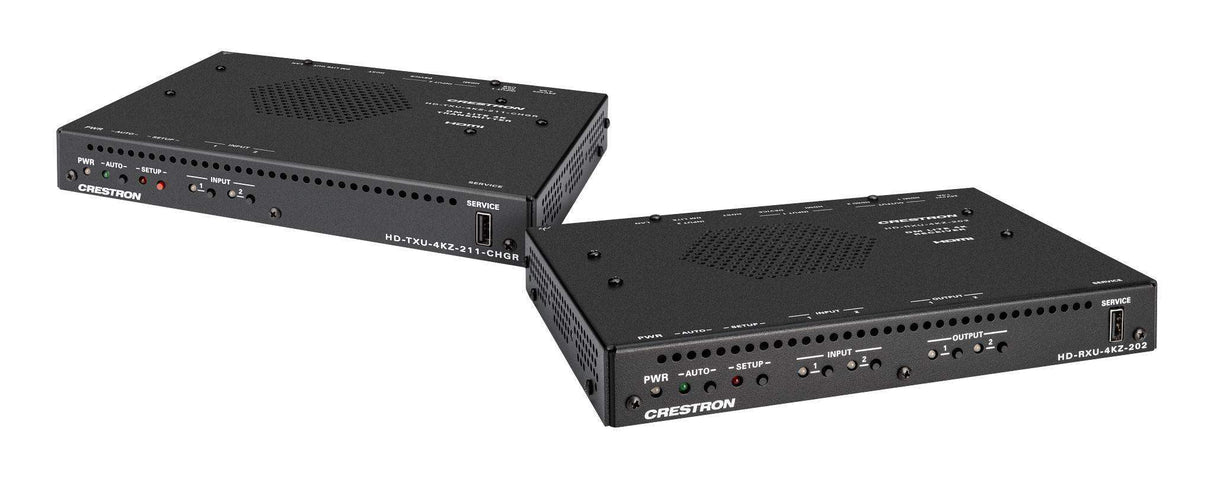 Crestron 4K60 4:4:4 DM® Essentials Receiver and 2x2 Auto-Switcher for, HDMI, USB‑C® DisplayPort™, and USB 2.0 Signal Extension over CATx Cable - DM-EXT-2022 KIT - Creation Networks