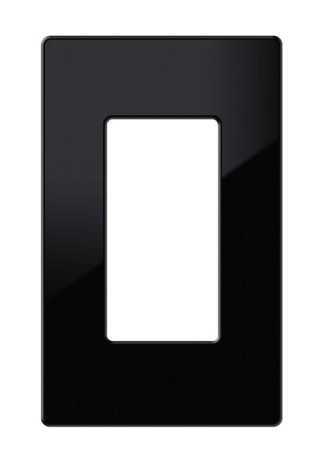 Crestron Decorator Style Faceplate, 1-Gang, Black Smooth - FP-G1-B-S - Creation Networks