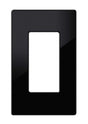 Crestron Decorator Style Faceplate, 1-Gang, Black Smooth - FP-G1-B-S - Creation Networks