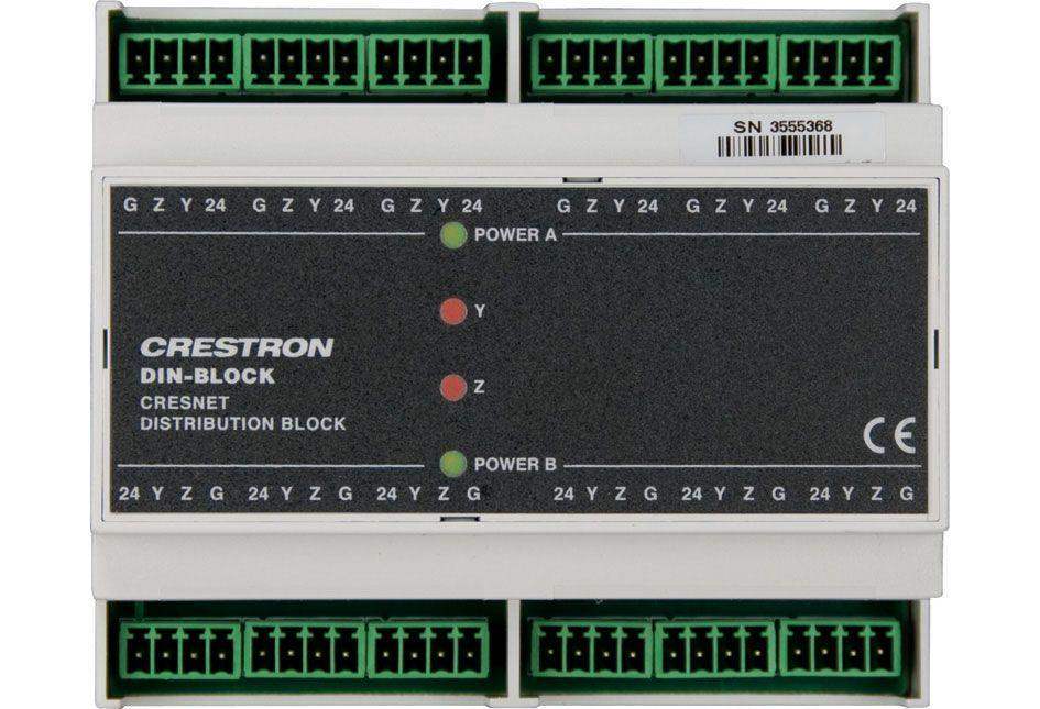 Crestron DIN Rail Cresnet Distribution Block - DIN-BLOCK - Creation Networks